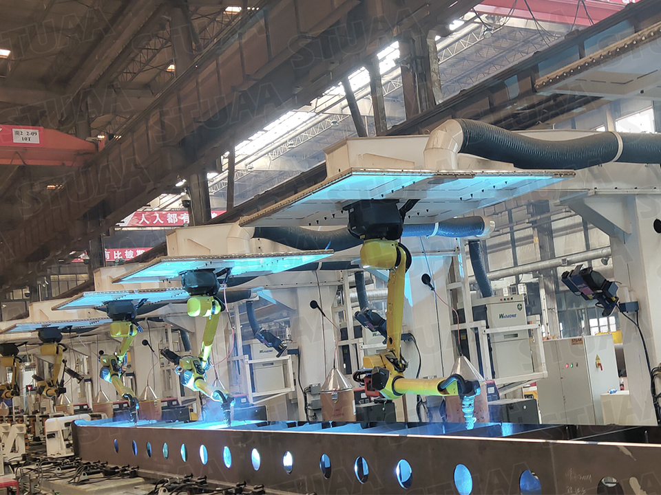 Intelligent Robot Welding Production Line for Pile Driver-Rotary Drilling Mast