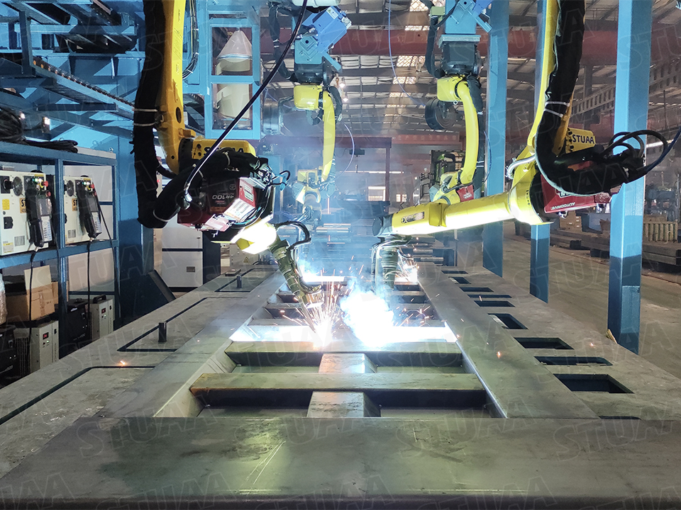 Dump Truck-Compartment Plate Programming Free Welding Production Line