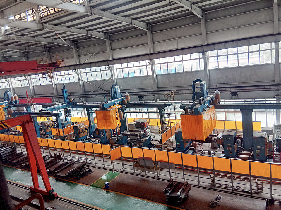 Intelligent automatic welding production line for the middle groove of coal machine