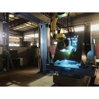Robot welding system for front frame of loader