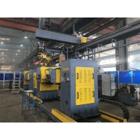 Coal machine middle groove square plate hole tooth rail seat robot welding system