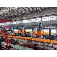 Intelligent automatic welding production line for the middle groove of coal machine