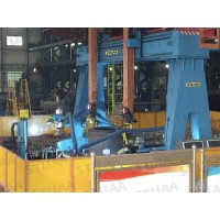 Gas turbine receiver inner and outer cylinder robot welding system